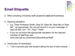 Email Etiquette