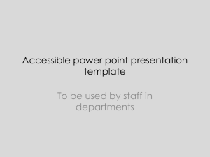 Accessible Power Point presentation template