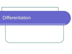 Differentiation Explained