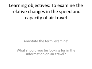 speed and capacity of air travel