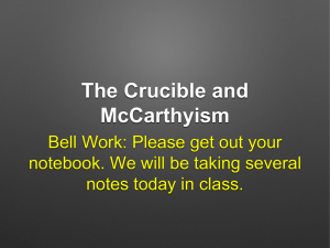 The Crucible and McCarthyism