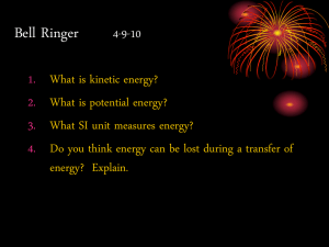 Chp. 13:3 Energy Transformations