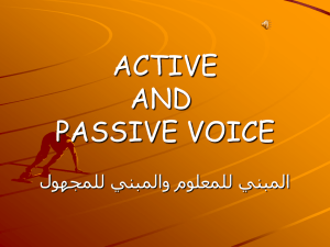 ACTIVE AND PASSIVE VOICE