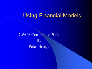 Using Financial Models - Canadian Worker Co