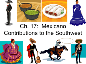 Ch. 17: Mexicano Contributions to the Southwest