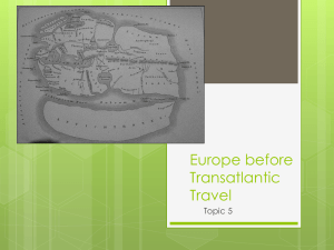 Europe before Transatlantic Travel