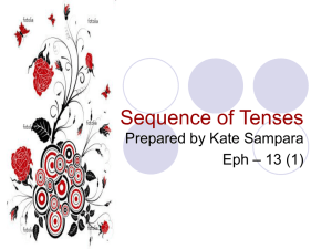 Sequence of Tenses