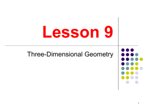 Lesson 9: Three-Dimensional Geometry