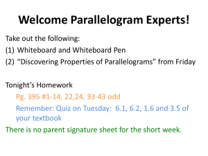 6-2 Properties of Parallelograms