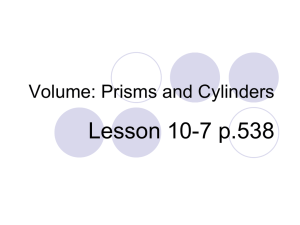 Volume: Prisms and Cylinders