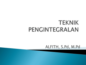 3.teknik pengintegralan