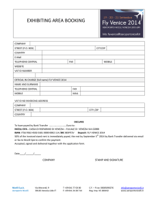 EXHIBITING AREA BOOKING