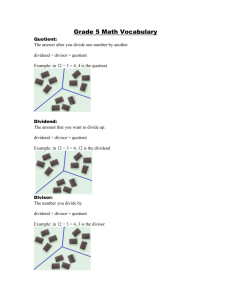 Grade 5 Math Vocabulary