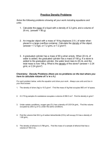 Practice Density Problems