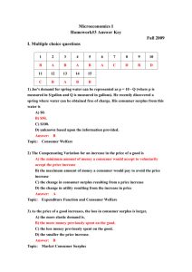 Microeconomics I