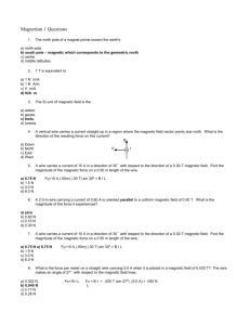 Magnetism 1 Questions Answers