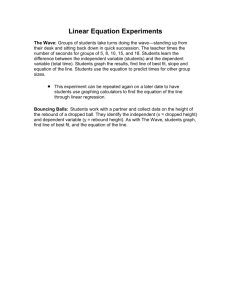 Linear Equation Experiments