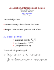 Theory of localization and interaction