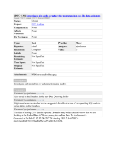 [#DTC-130] Investigate db table structure for representing csv file