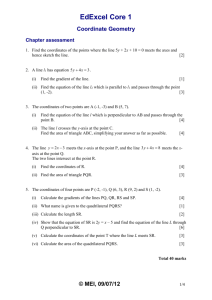 C1 Coordinate Geometry+Solutions