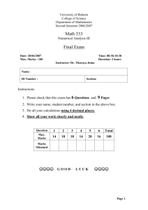 Sample of Past Exams.