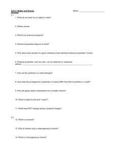 Unit 1: Introduction to Chemistry