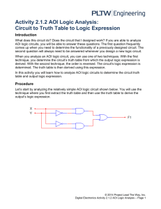 Activity 2.1.2 AOI Logic Analysis: Circuit to Truth Table to Logic
