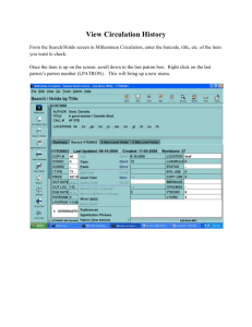 View Circulation History
