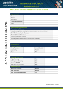 Mid Career and Senior Researcher Grant Application Form (DOC