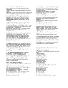 Answer Key for Part One Packet Pages 23