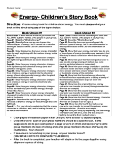 Physical Science Energy Children`s Book Activity