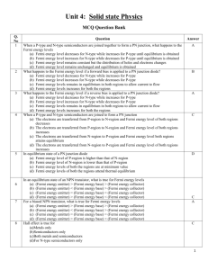 Physics MCQ Solid State Physics