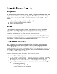 Semantic Feature Analysis Description