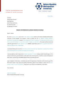 Example - Letter for permission to conduct research