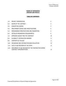 Terms of Reference (Design and Build) TERMS OF REFERENCE