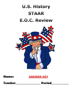 STAAR REVIEW -Answer Key