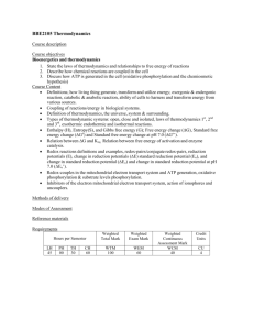 BBE2105 Thermodynamics