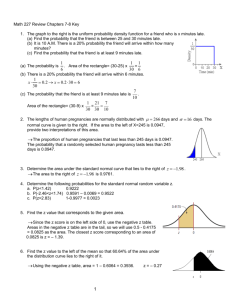 Math 227 Review Chapters 7-8 Key The graph to the right is the