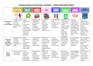 Reception Medium Term Planning – AUTUMN 1