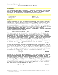 GasLaws8 AP - lab Determining the molar volume of a gas