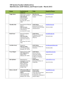 UW System Faculty Collaboratives Hub Director, LEAP Fellows, and
