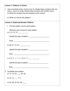 Lesson 2: Exploring Number Patterns