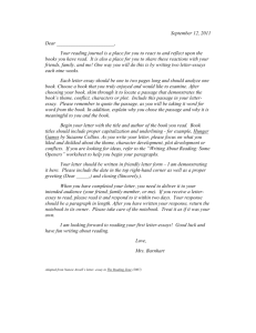 Letter Essay