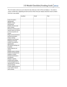 3 D Model Checklist/Grading Scale