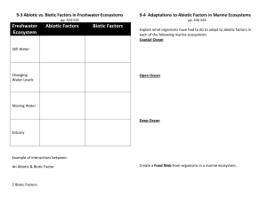 9-3 Abiotic vs. Biotic Factors in Freshwater Ecosystems - cms15-16