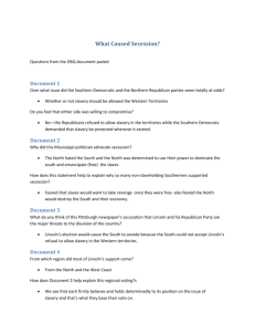 Over what issue did the Southern Democratic and the Northern