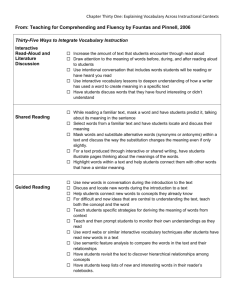 35 Ways to Integrate Vocabulary Instruction