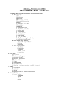 Victimology Unit Outline