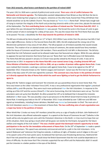 From 1912 onwards, what factors contributed to the partition of