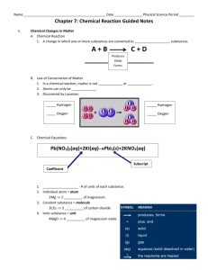 Chemical Reaction Guided Notes